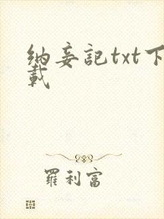 纳妾记txt下载