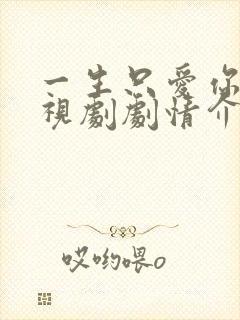 一生只爱你 电视剧剧情介绍