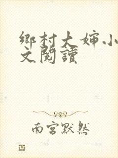 乡村大婶小说全文阅读封面