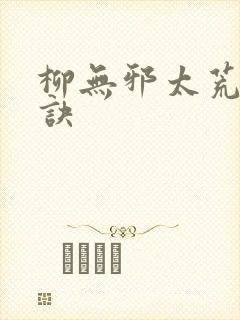 柳无邪太荒吞天诀封面