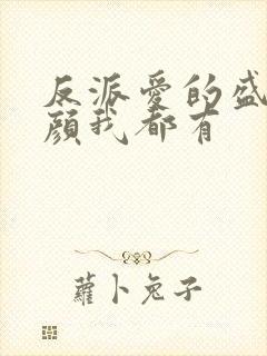 反派爱的盛世美颜我都有封面