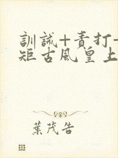 训诫+责打+规矩古风皇上皇后封面