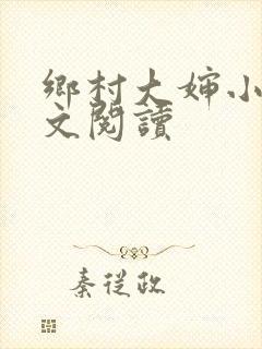 乡村大婶小说全文阅读