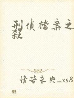 刑侦档案之血谜杀封面