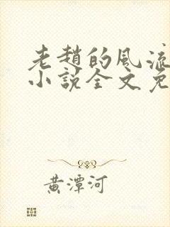 老赵的风流人生小说全文免费阅读