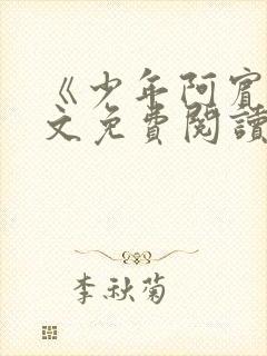 《少年阿宾》全文免费阅读