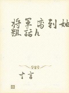 将军脔到她哭h粗话h