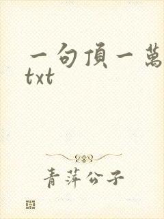 一句顶一万句 txt封面
