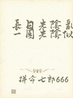 长日光阴 乱作一团光阴似箭封面