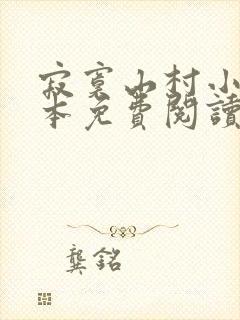 寂寞山村小说全本免费阅读