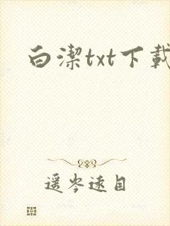白洁txt下载封面