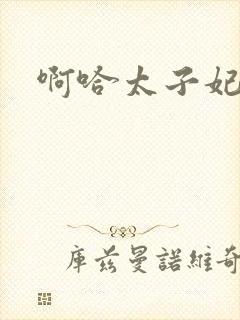 啊哈太子妃好骚