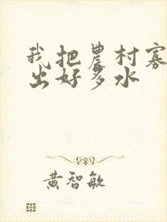 我把农村寡妇日出好多水