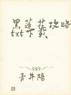 黑莲花攻略手册txt下载