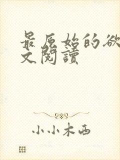 最原始的欲望全文阅读封面