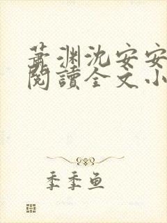 萧渊沈安安免费阅读全文小说