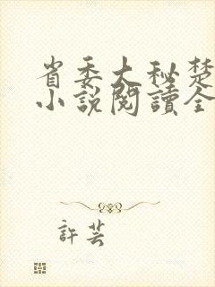 省委大秘楚东恒小说阅读全文