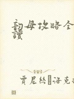 韵母攻略全文阅读封面