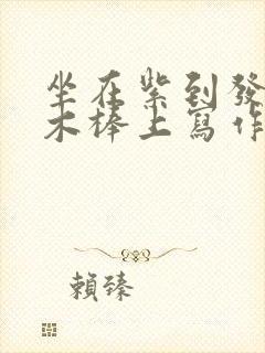 坐在紫到发黑的木棒上写作业