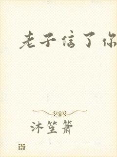 老子信了你的邪封面