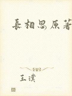 长相思原著小说封面