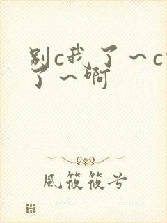 别c我了～c烂了～啊封面