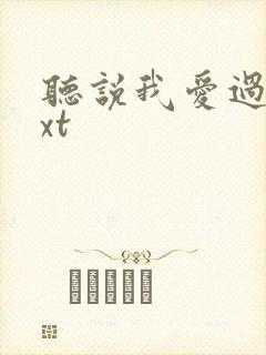 听说我爱过你txt封面