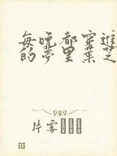 每晚都穿进男神的梦里叶芝琴封面