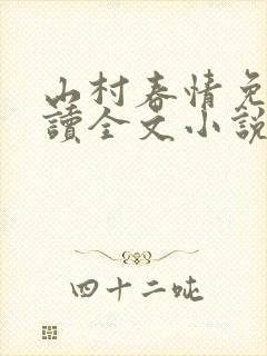 山村春情免费阅读全文小说封面