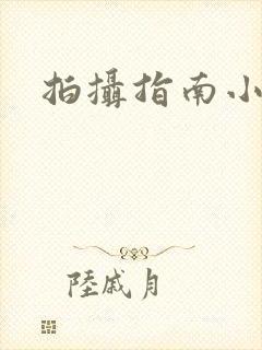 拍摄指南小说封面