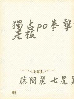 独占po拳击馆老板