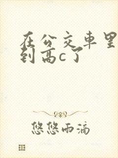 在公交车里c弄到高c了