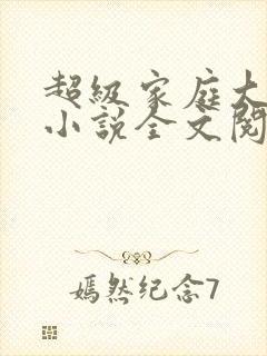 超级家庭大杂烩小说全文阅读