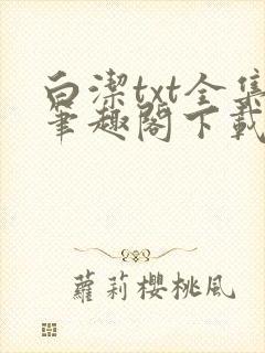 白洁txt全集笔趣阁下载