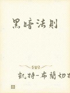 黑暗法则封面