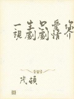 一生只爱你 电视剧剧情介绍