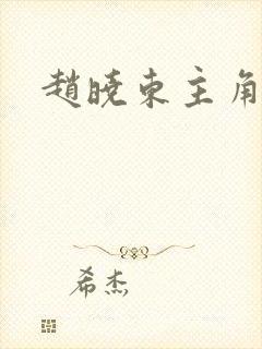 赵晓东主角小说