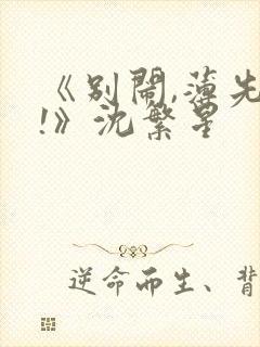 《别闹,薄先生!》沈繁星