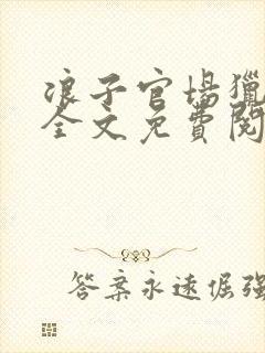 浪子官场猎艳记全文免费阅读