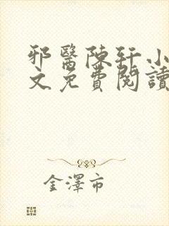 邪医陈轩小说全文免费阅读