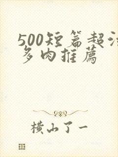 500短篇超污多肉推荐