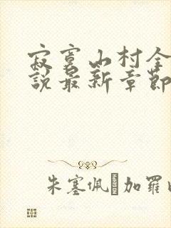 寂寞山村全部小说最新章节