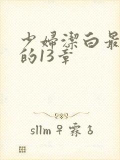 少妇洁白最刺激的13章