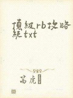 顶级rb攻略系统txt封面