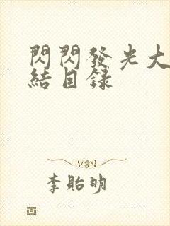 闪闪发光大团圆结目录封面