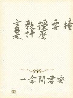 言教授要撞坏了是什么封面