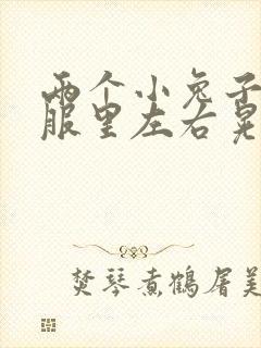 两个小兔子在衣服里左右晃