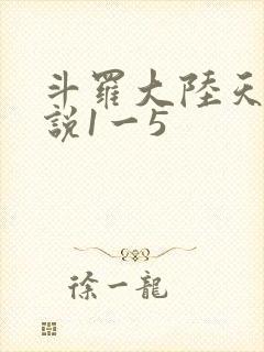 斗罗大陆天狂传说1一5封面
