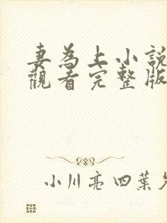 妻为上小说免费观看完整版笔趣阁