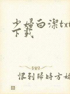 少妇白洁txt下载